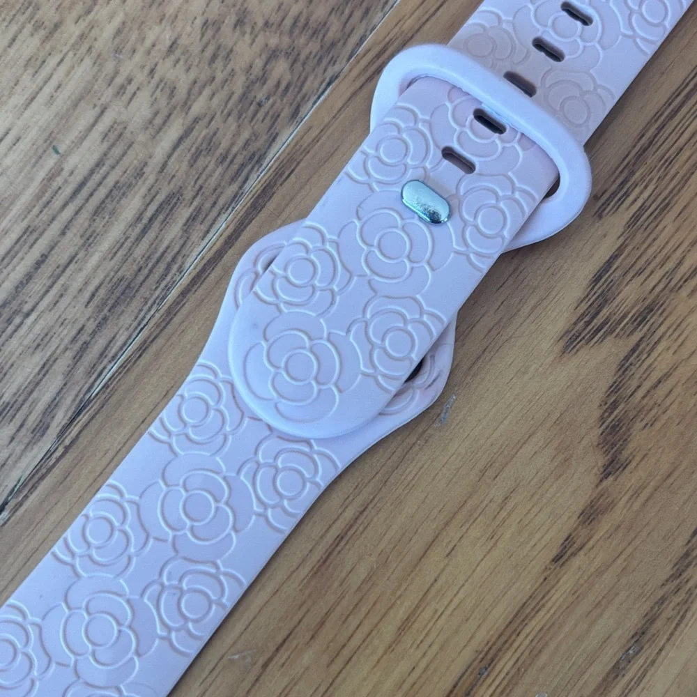 Floral Cutout Apple Watch Bands in Pink and Gray